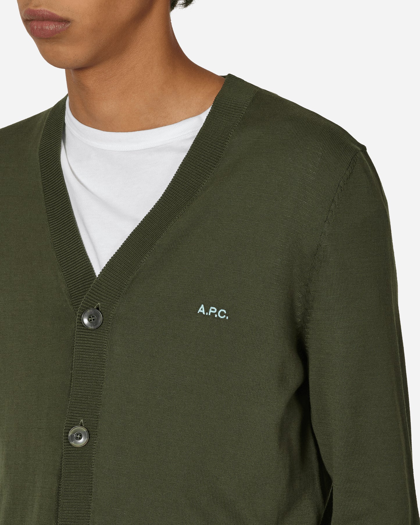 A.P.C. Cardigan Curtis Militarykhaki Knitwears Cardigans COEZJ-H22256 JAC