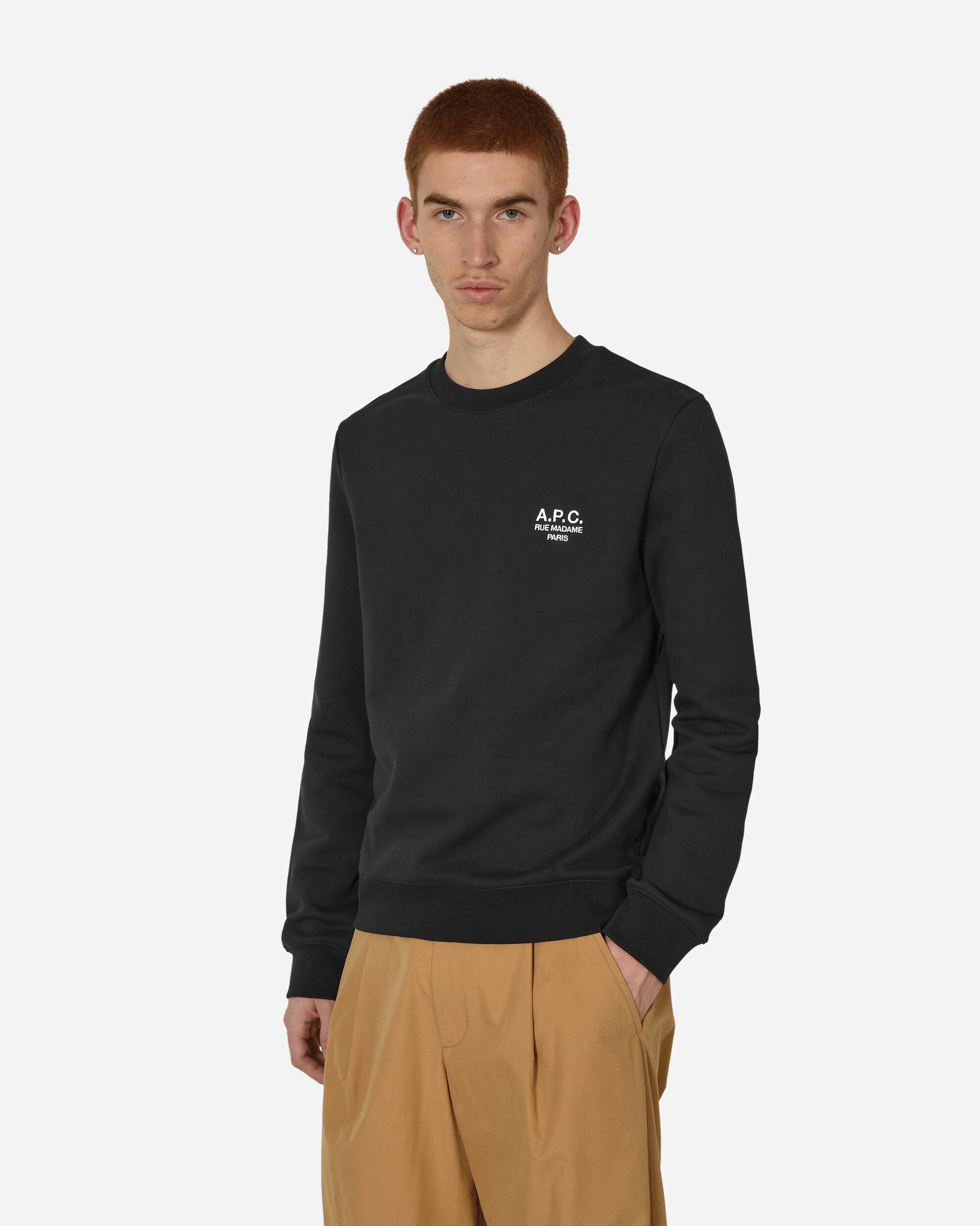 A.P.C. Sweat Rider Lzz Black Sweatshirts Crewneck COEZD-H27699 LZZ