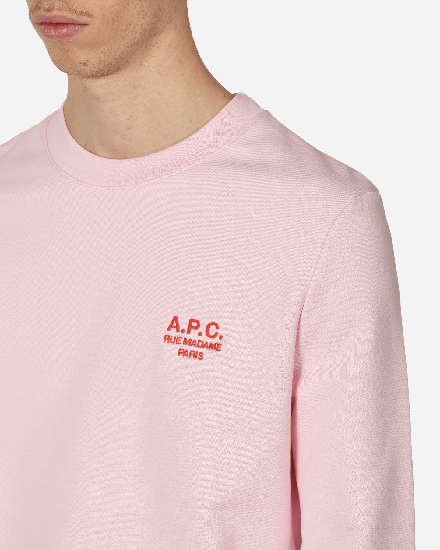 A.P.C. Sweat Rider Rose/Rouge Sweatshirts Crewneck COEZD-H27699 TFE