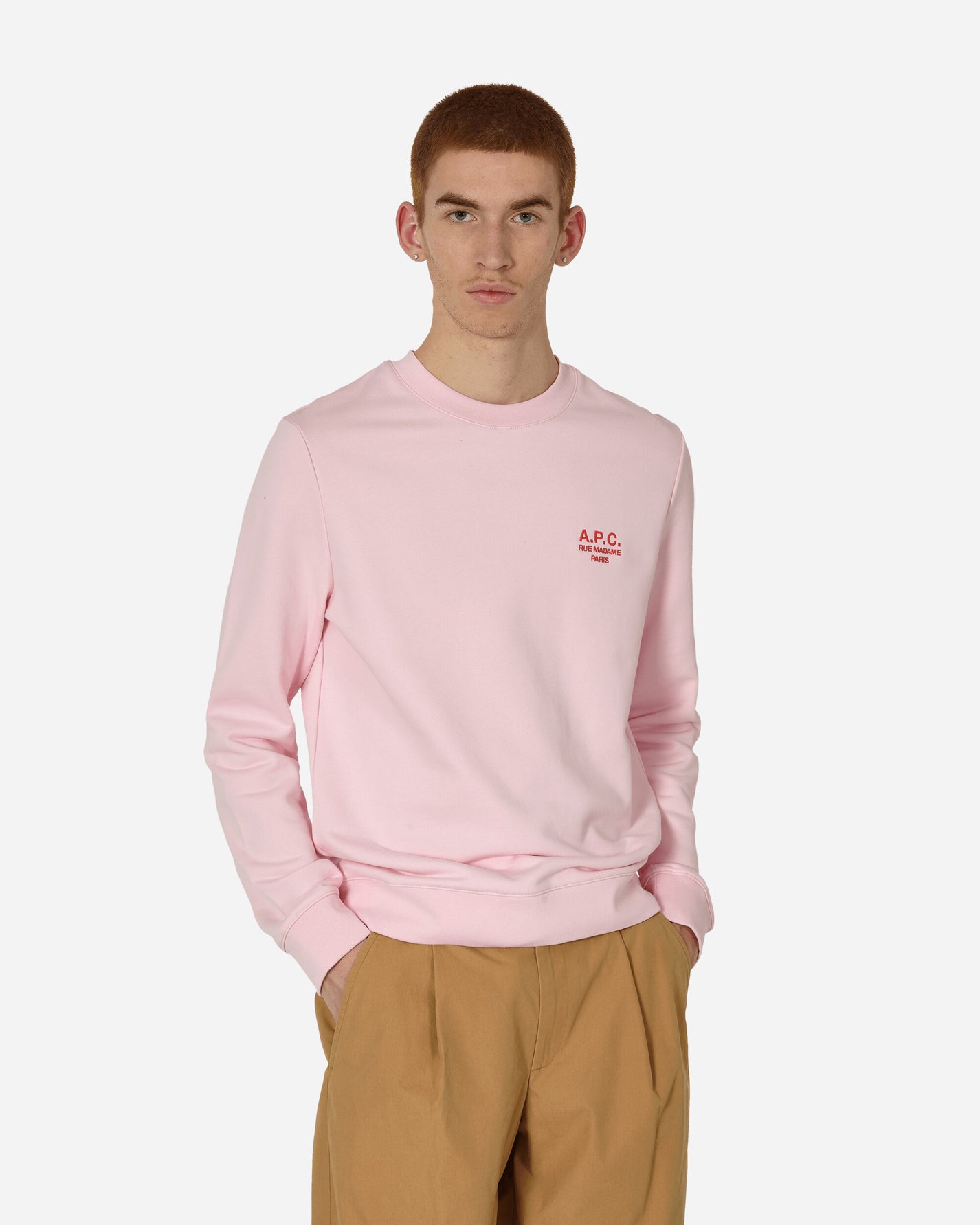 A.P.C. Sweat Rider Rose/Rouge Sweatshirts Crewneck COEZD-H27699 TFE