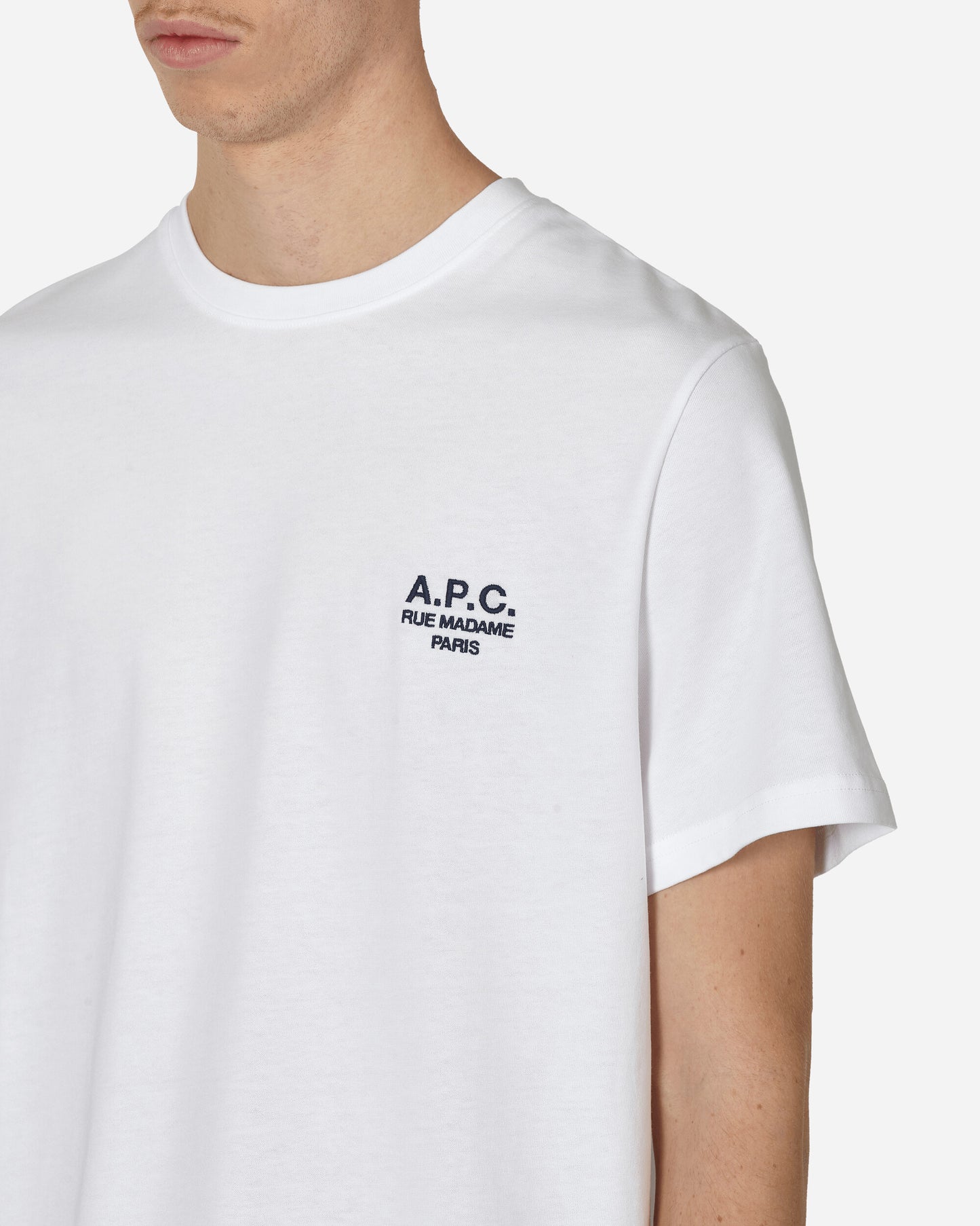 A.P.C. T-Shirt Raymond White T-Shirts Shortsleeve COEZC-H26840 AAB