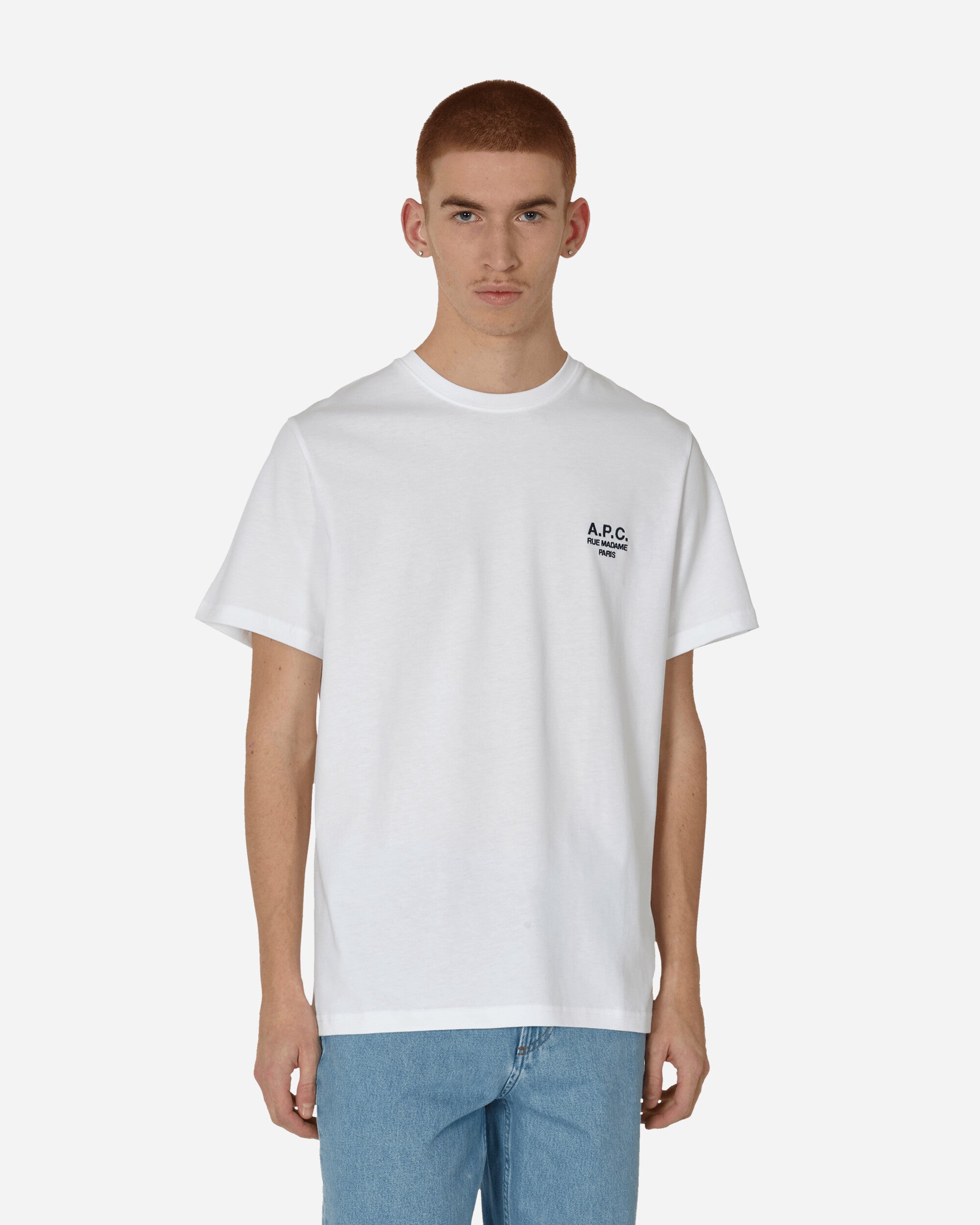 A.P.C. T-Shirt Raymond White T-Shirts Shortsleeve COEZC-H26840 AAB