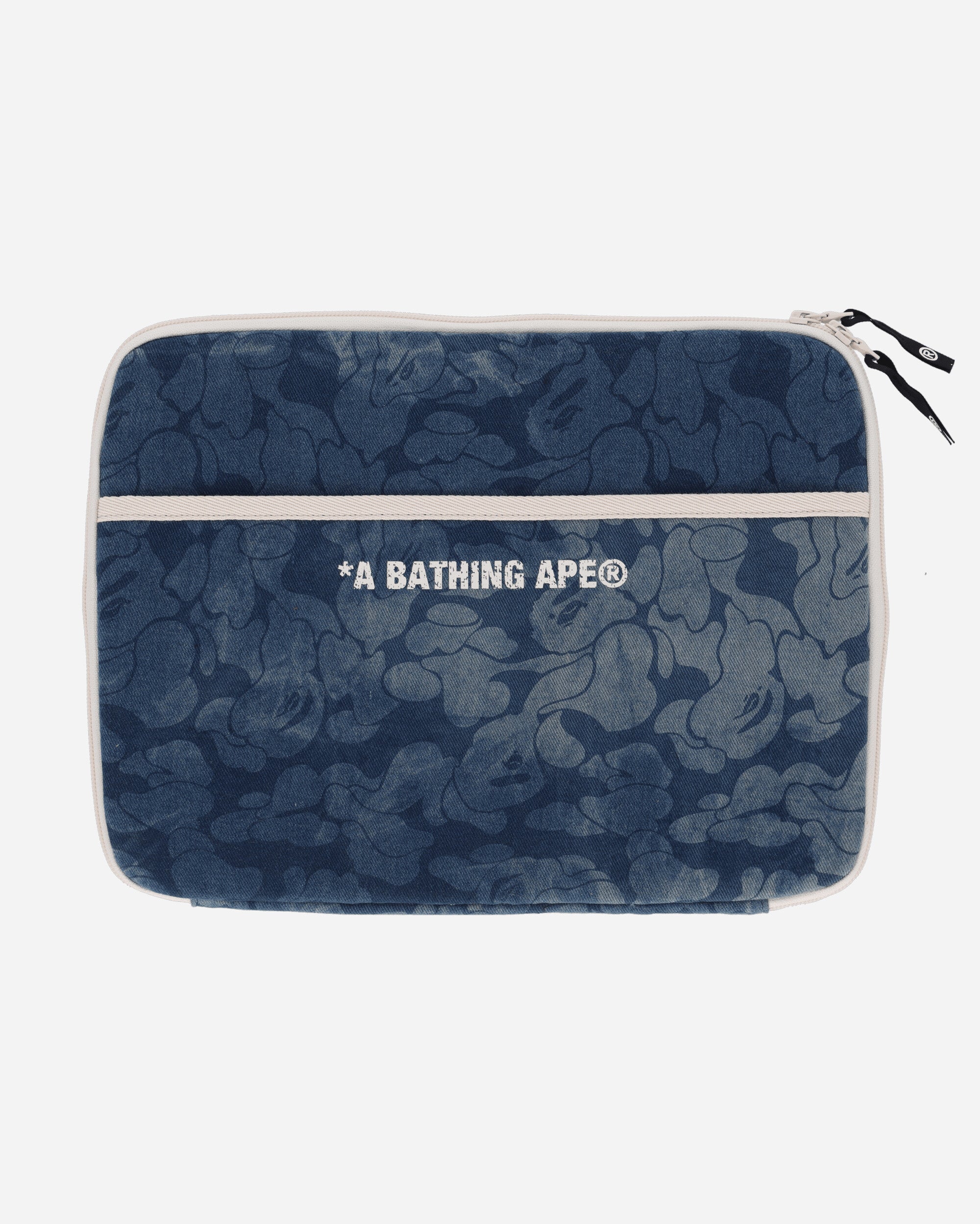 A Bathing Ape Solid Camo Denim Tech Case M Light Indigo Bags and Backpacks Cases 1K80190008 LIGHT INDIGO