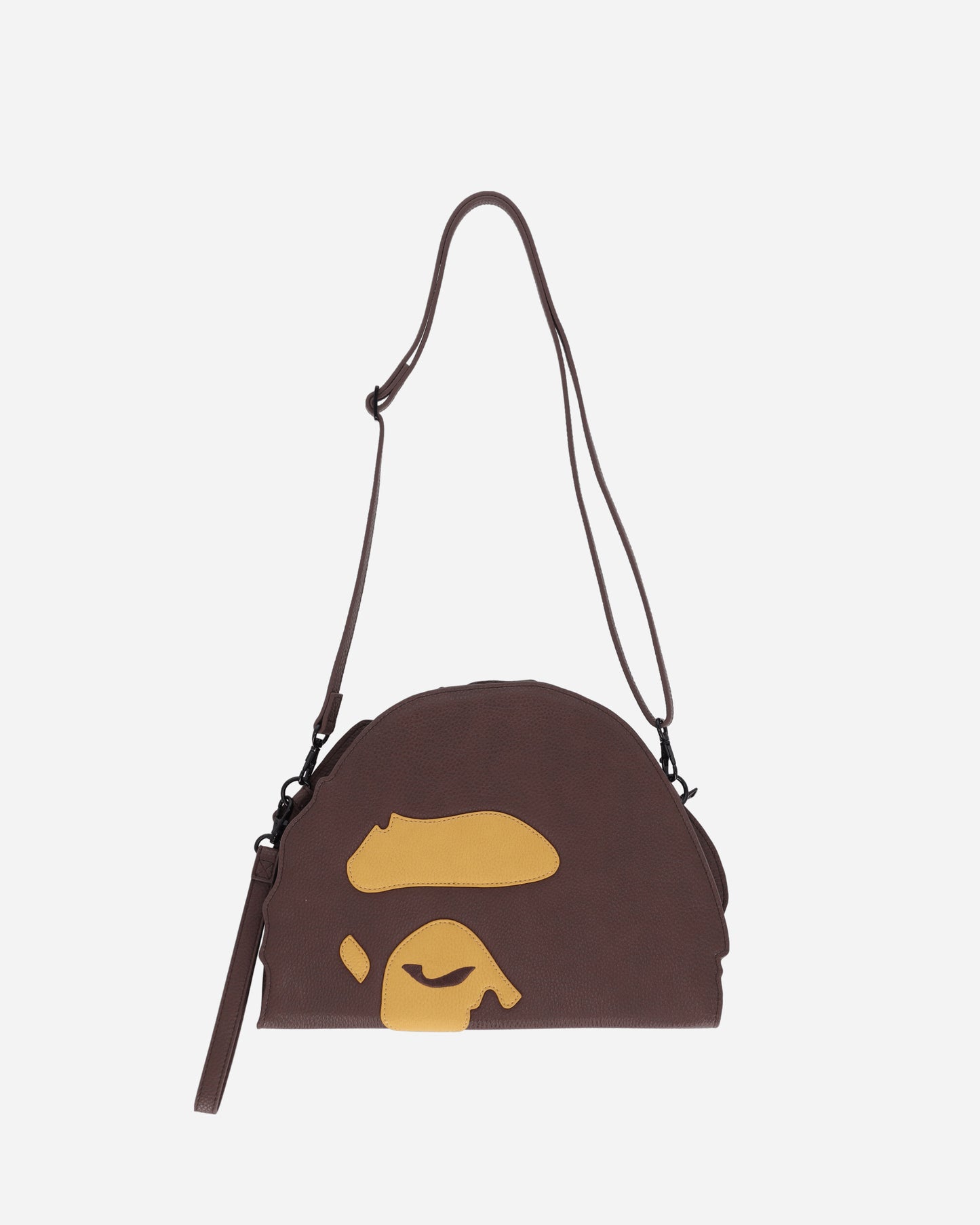 A Bathing Ape Ape Head Pouch M Brown Bags and Backpacks Pouches 1K30190006 BROWN