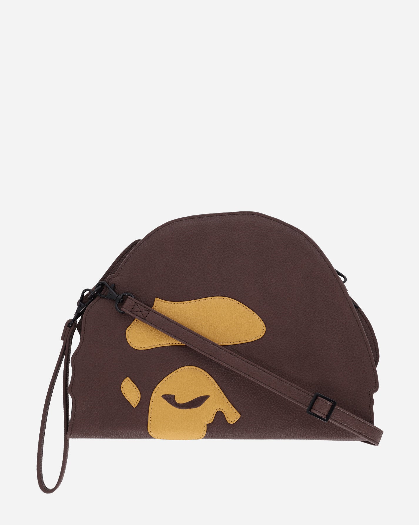 A Bathing Ape Ape Head Pouch M Brown Bags and Backpacks Pouches 1K30190006 BROWN