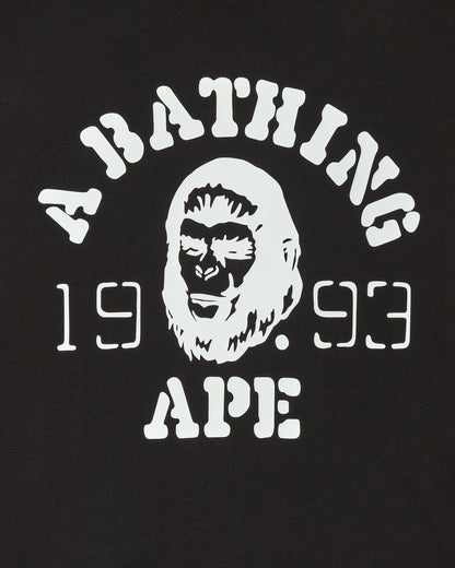 A Bathing Ape Og Ape Head College Relaxed Fit Tee M Black T-Shirts Shortsleeve 1K30110352 BLACK