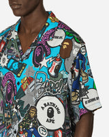 A Bathing Ape Comic Art Open Collar S/S Shirt M Multi Shirts Shortsleeve Shirt 1K30132304 MULTI