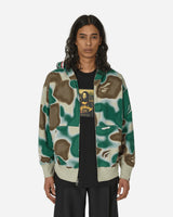 A Bathing Ape Liquid Camo Shark Relaxed Fit Full Zip Hoodie M Olive Drab Sweatshirts Zip-Ups 1K30115007 OLIVEDRAB