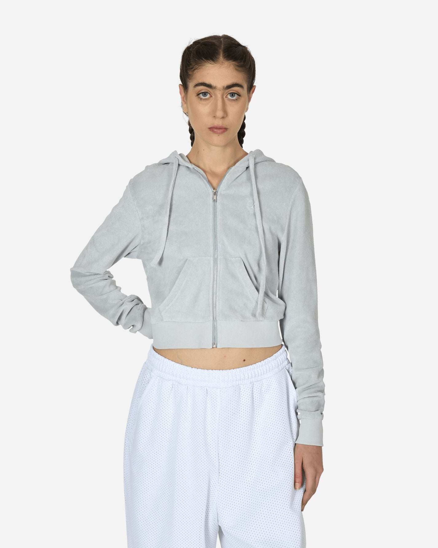 Abra Wmns Towel Mini Jacket Grey Sweatshirts Zip-Ups CSMJ09 GREY