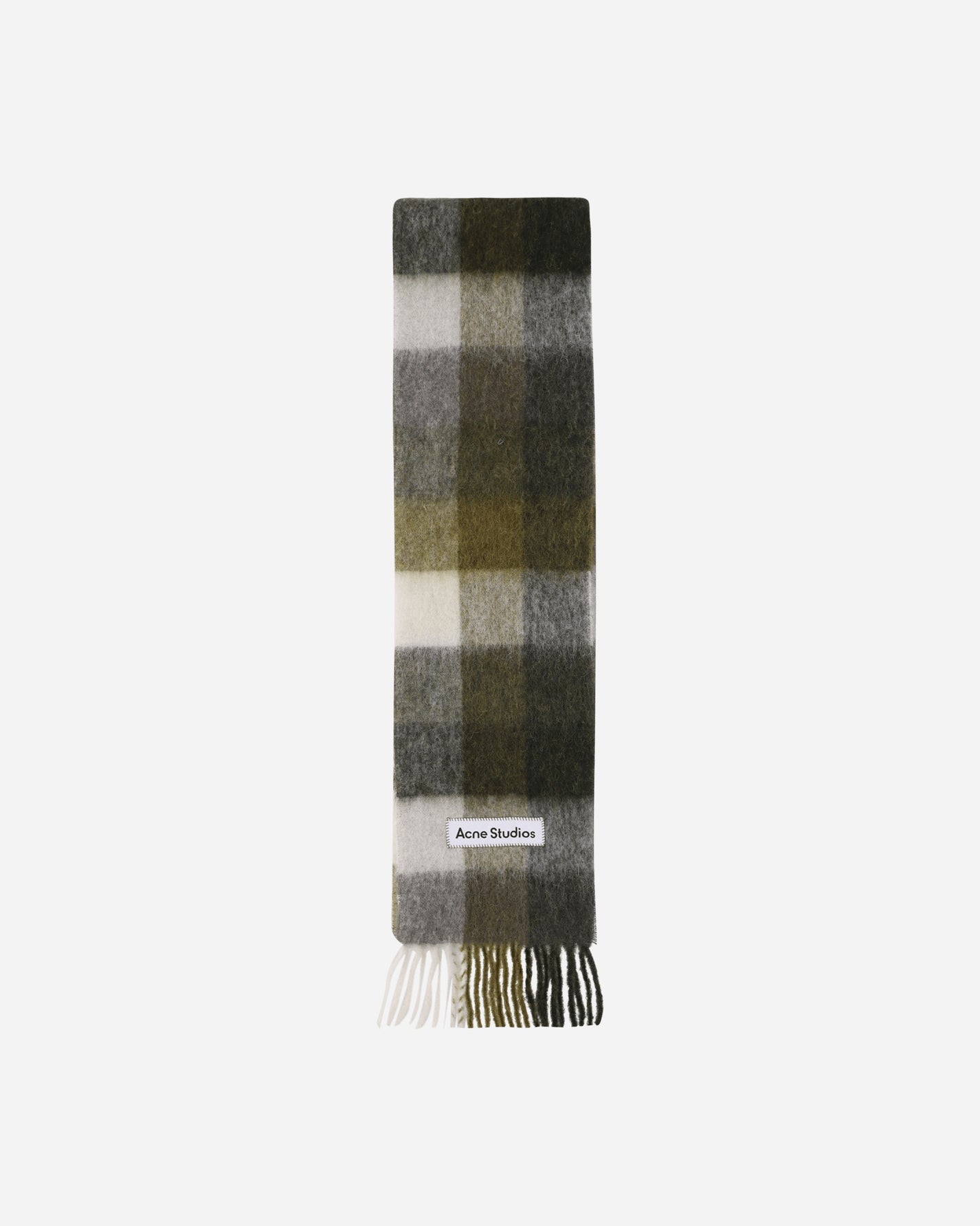 Acne Studios Heavy Scarf Taupe/Green/Black Gloves and Scarves Scarves and Warmneck CA0084- DID