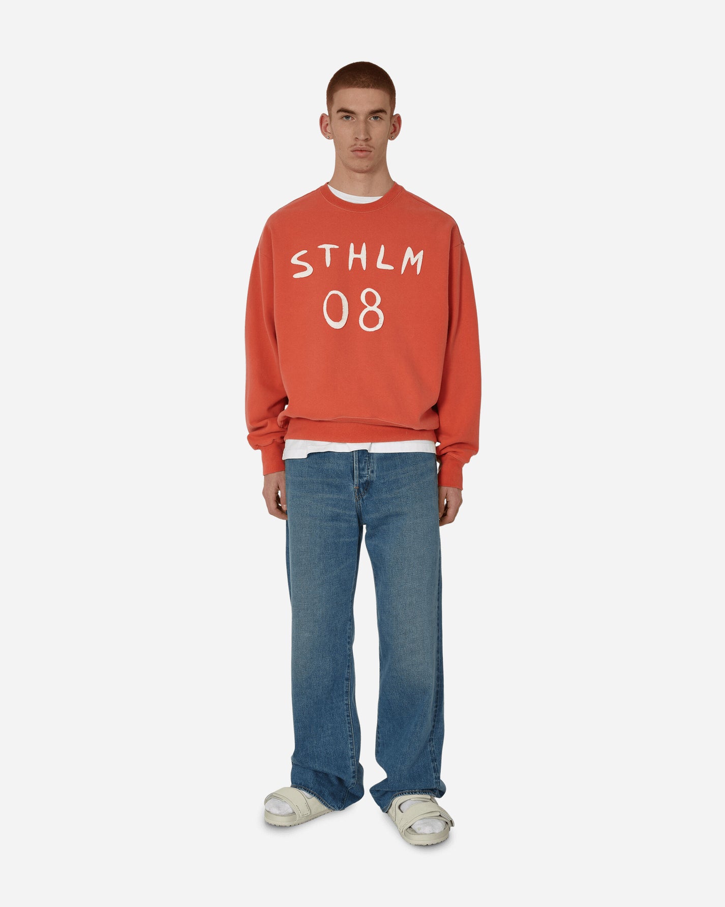 Acne Studios Crewneck Chili Orange Sweatshirts Crewneck CI0157- DIK