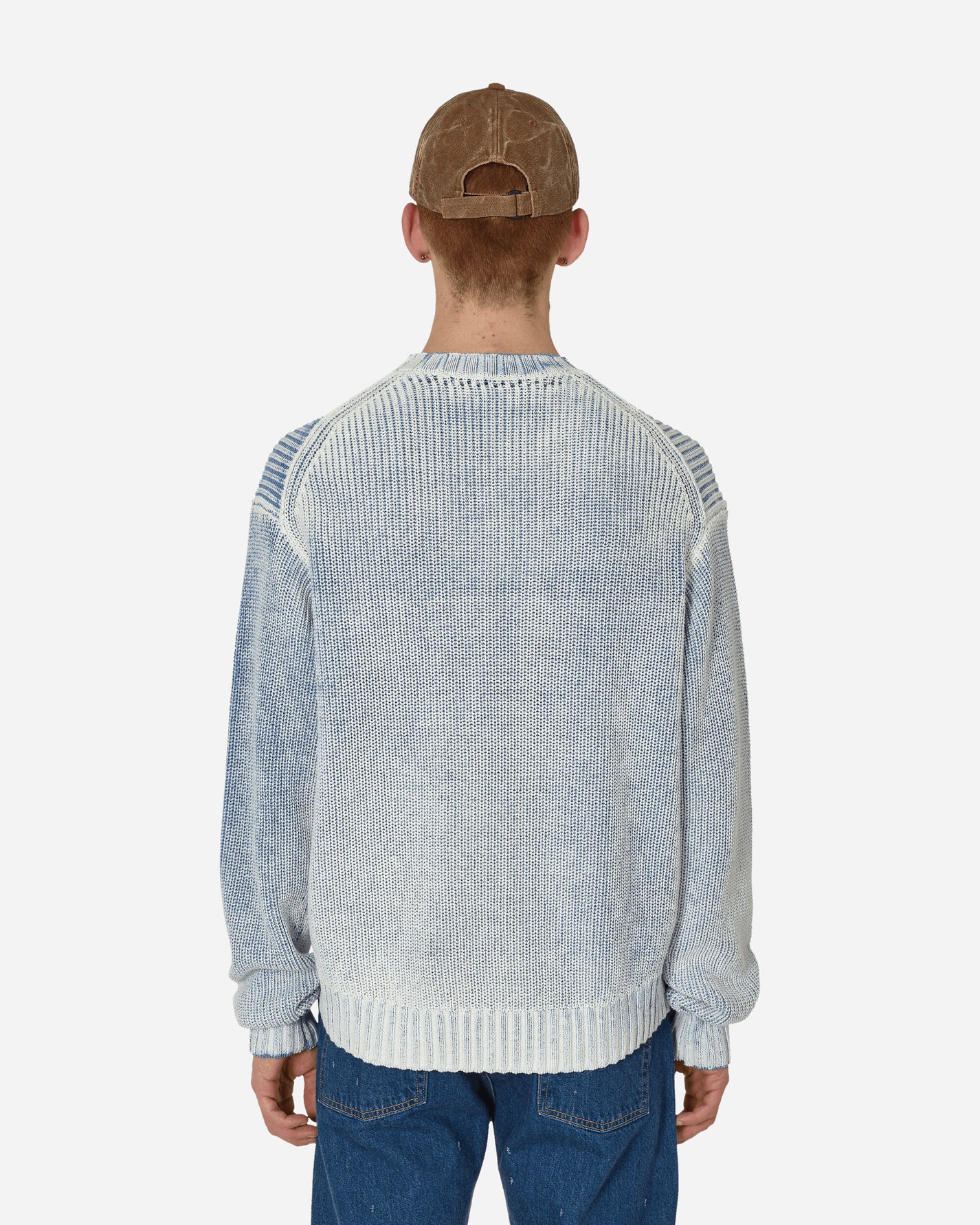 Acne Studios Crewneck Sweater Old Blue/White Sweatshirts Crewneck B60322- DNU