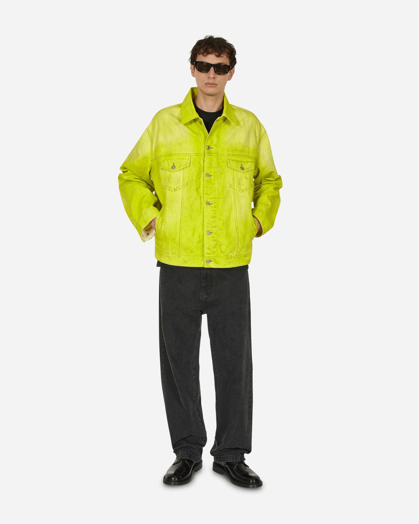 Acne Studios Straight Denim Pant Neon Yellow Coats and Jackets Denim Jackets C90166- AQP