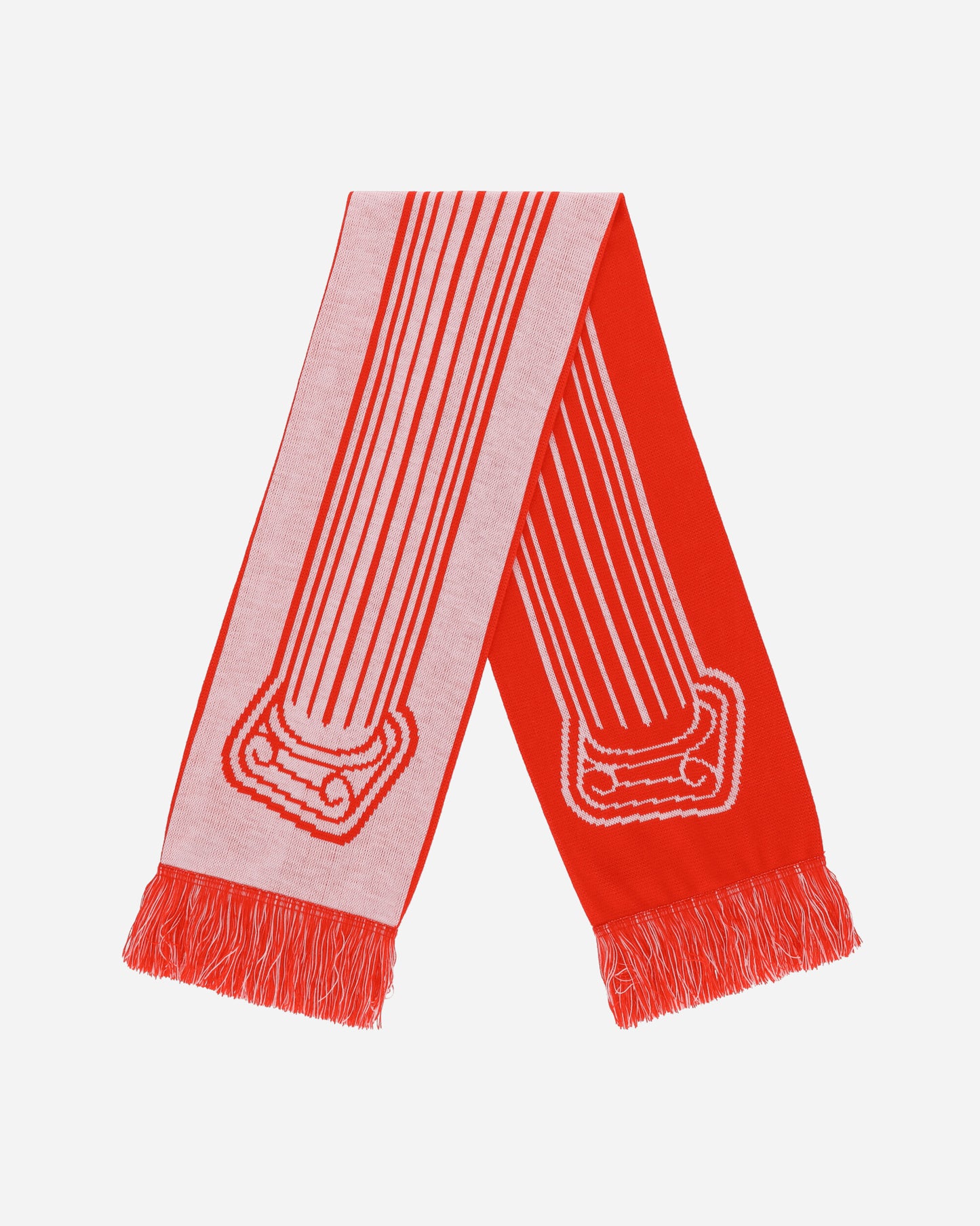 Aries Column Scarf Red & White Gloves and Scarves Scarves and Warmneck SUAR90007 RDWHT