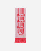 Aries Column Scarf Red & White Gloves and Scarves Scarves and Warmneck SUAR90007 RDWHT