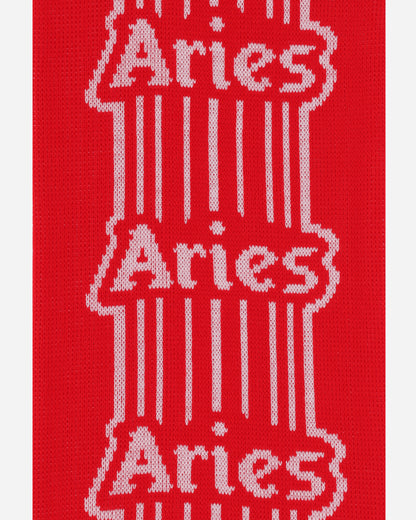 Aries Column Scarf Red & White Gloves and Scarves Scarves and Warmneck SUAR90007 RDWHT