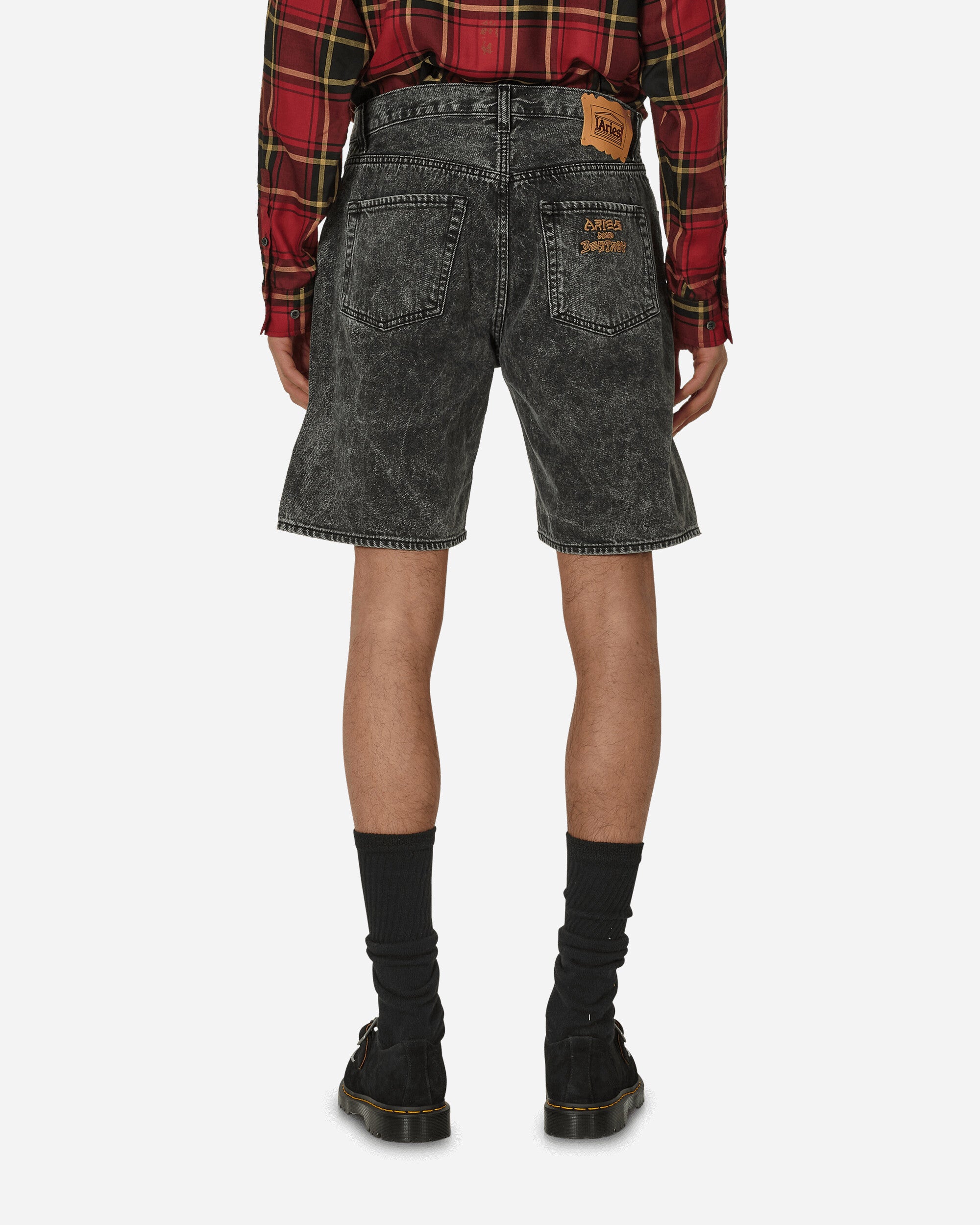 Aries Acid Wash Denim Short Black Shorts Short SUAR30204 BLK