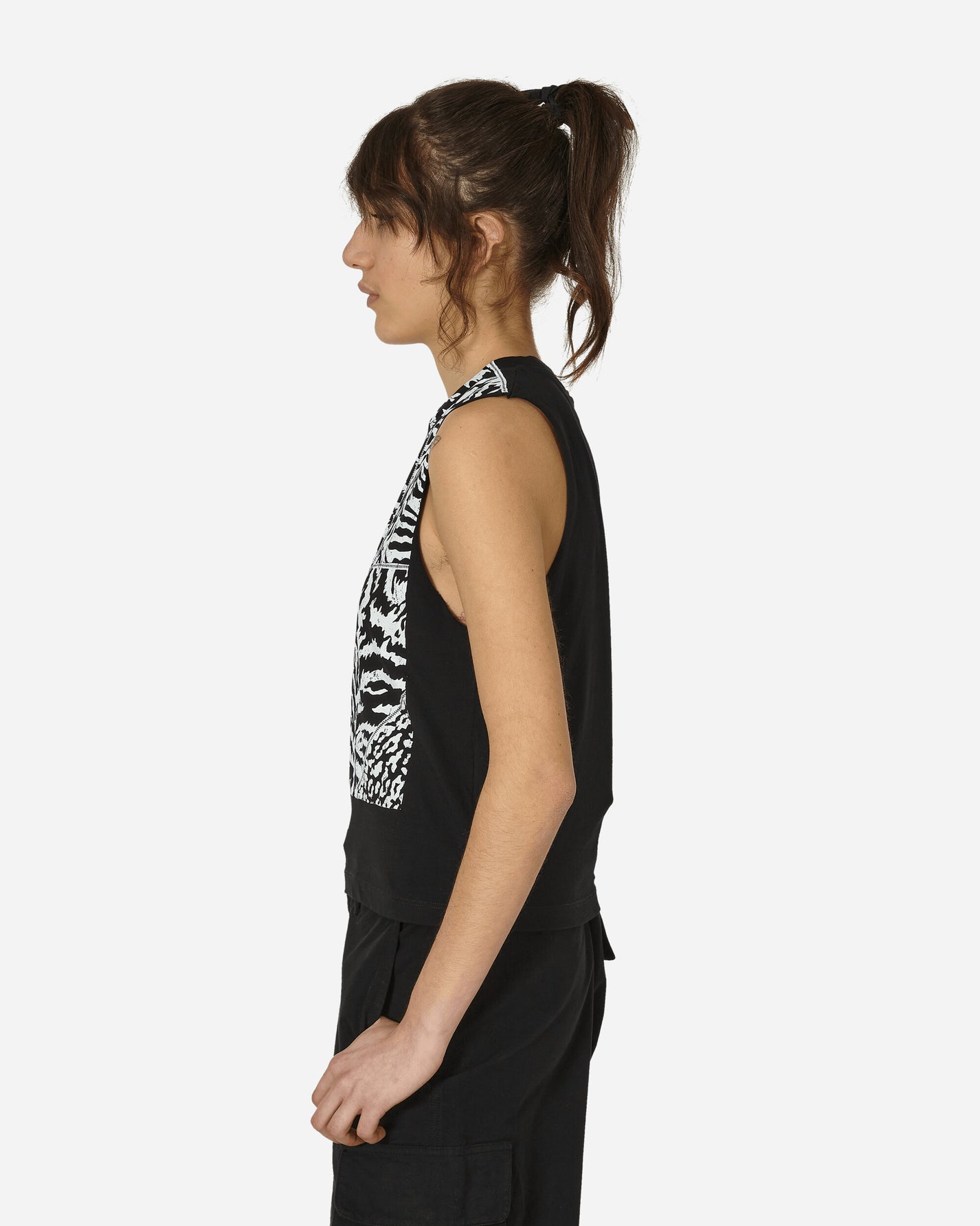 Aries Animal Screen Vest Black T-Shirts Top SUAR40002 BLK