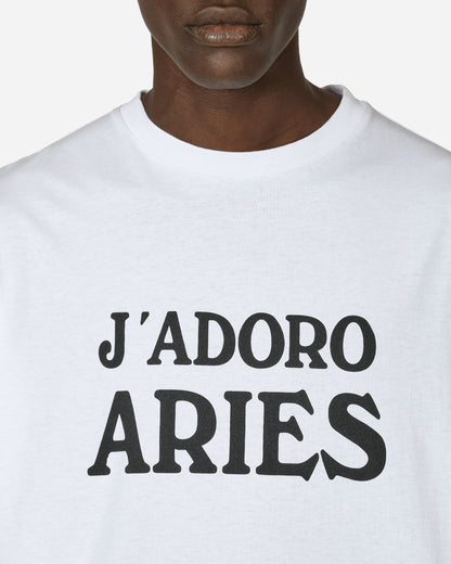 Aries J'Adoro Aries SS Tee White T-Shirts Top AR6000601 WHT