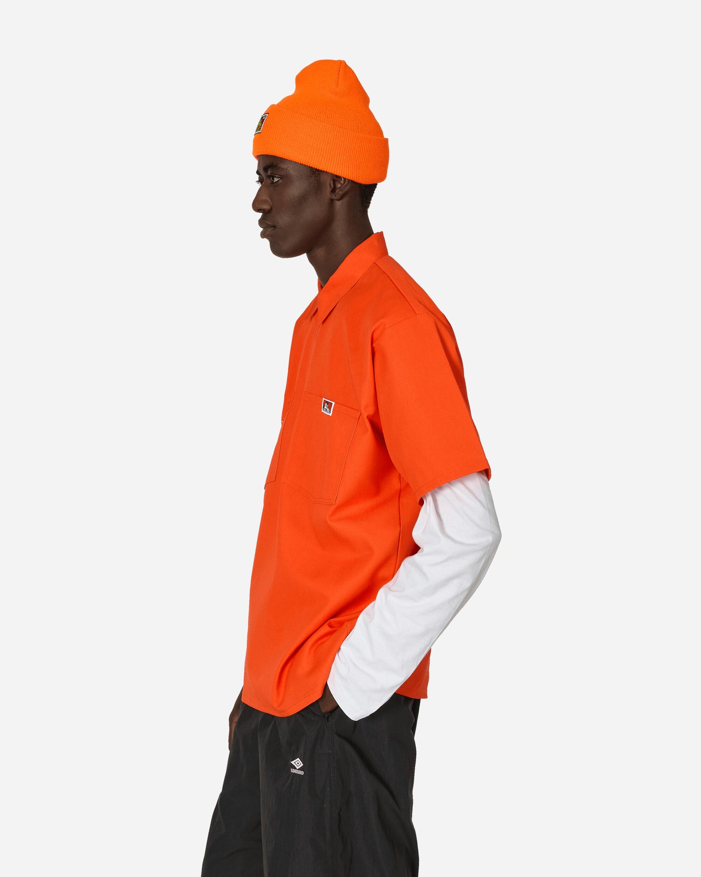 Ben Davis Short Sleeve Solid Orange Orange Shirts Shortsleeve Shirt BEN126 001