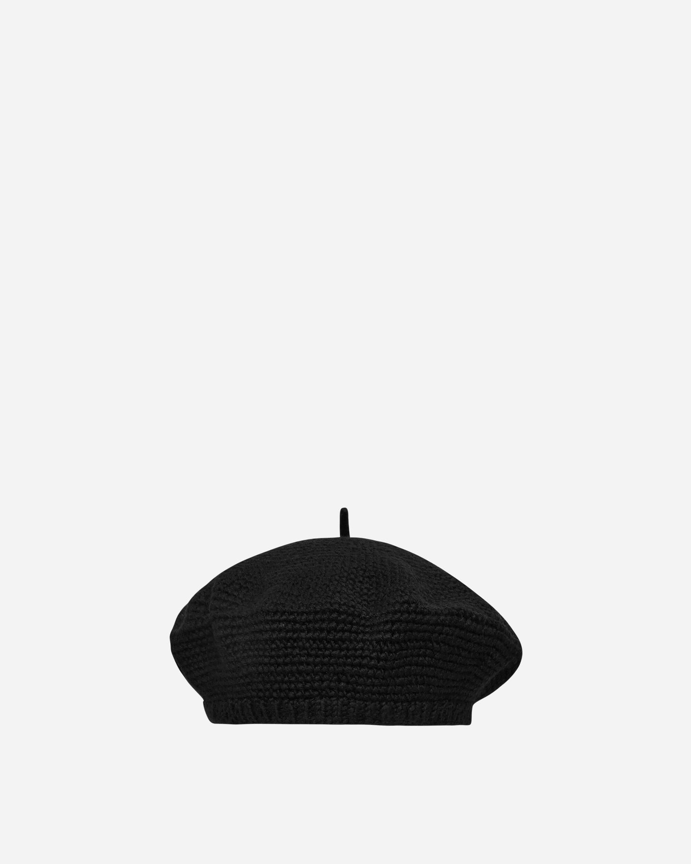 Bode Crochet Beret Black Hats Beanies MRS24KA011 1