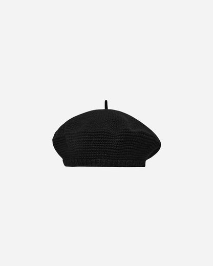 Bode Crochet Beret Black Hats Beanies MRS24KA011 1