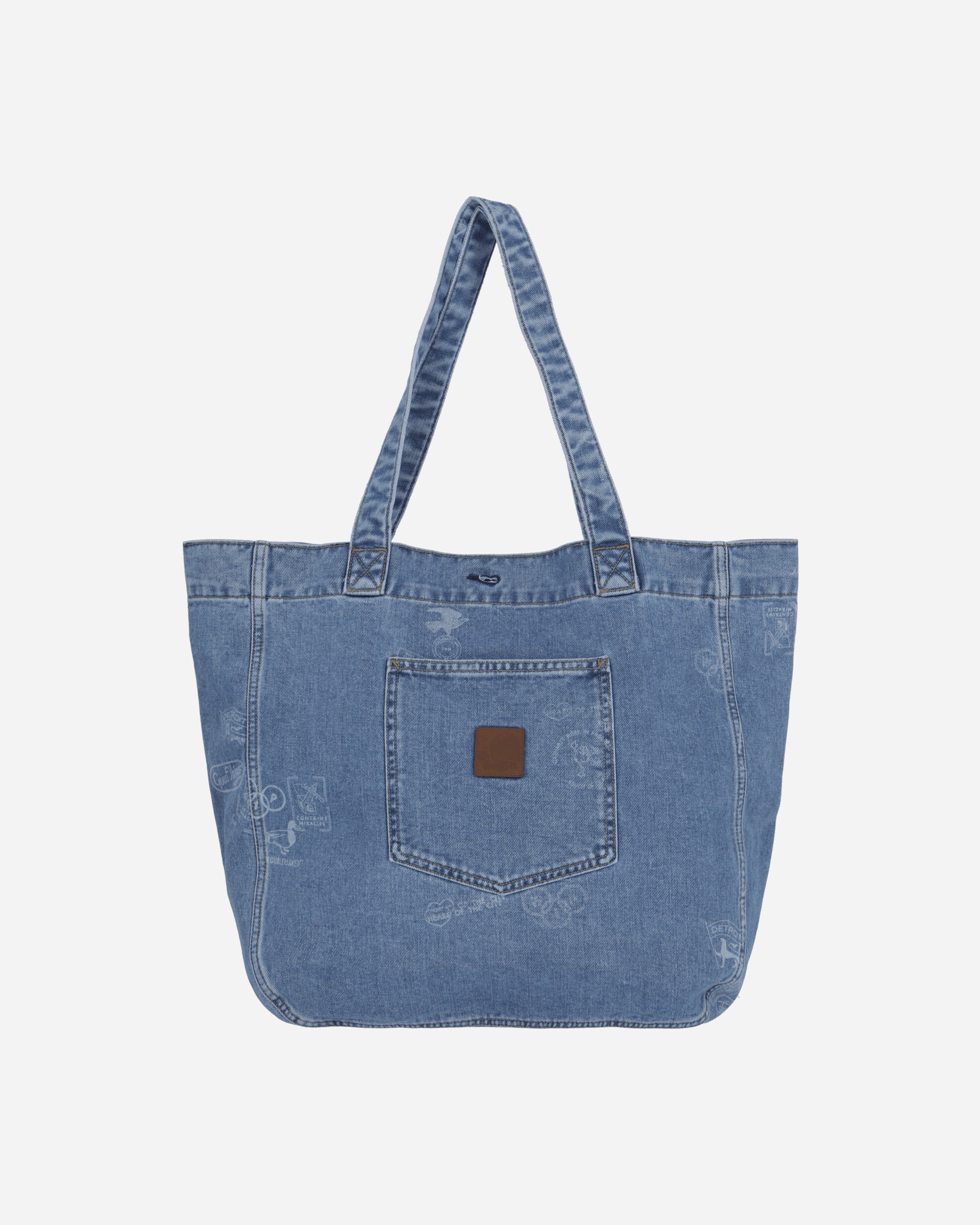 Carhartt WIP Stamp Tote Bag Blue Bleached Bags and Backpacks Tote Bags I033740 2LN35