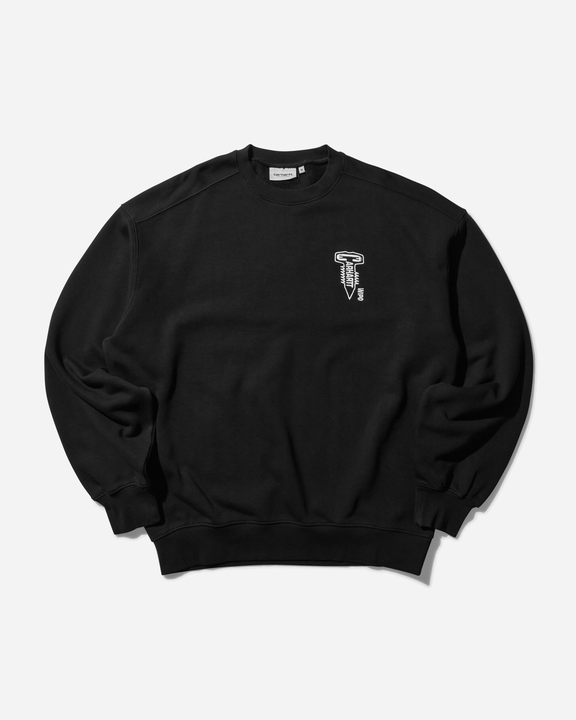 Carhartt WIP Cross Screw Sweat Black/White Sweatshirts Crewneck I034039 0D2XX