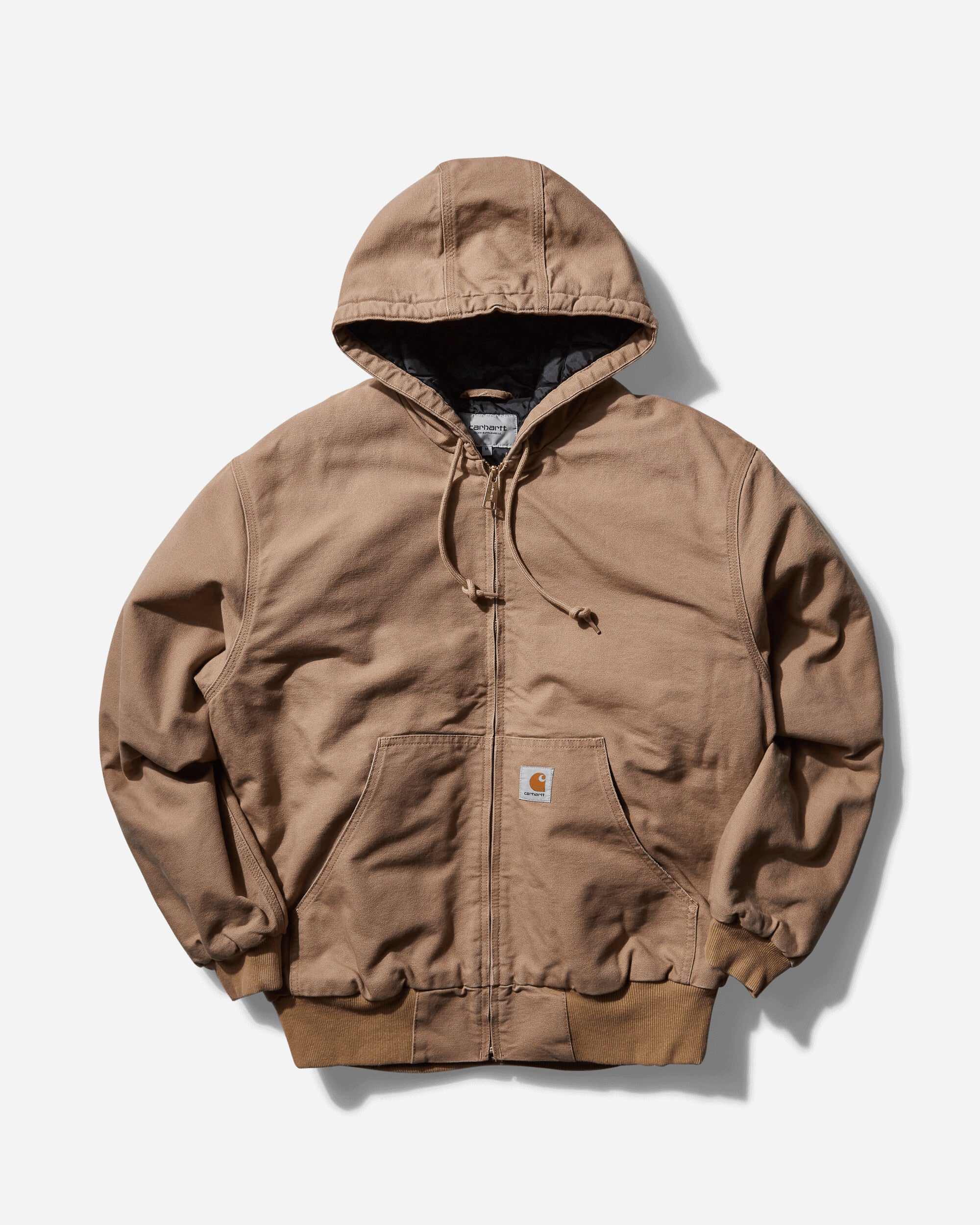 Carhartt WIP Og Active Jacket Peanut Aged Canvas Coats and Jackets Jackets I027360 2FS3K