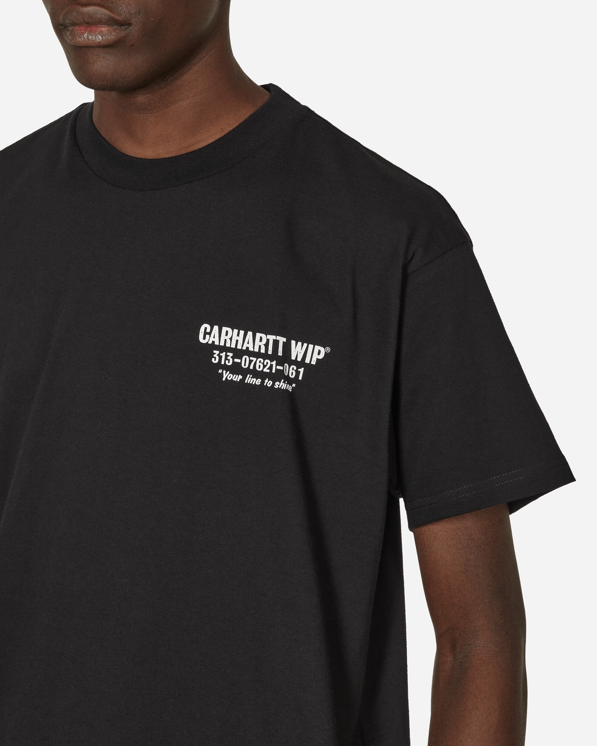 Carhartt WIP S/S Less Troubles T-Shirt Black/White T-Shirts Shortsleeve I033187 0D2XX