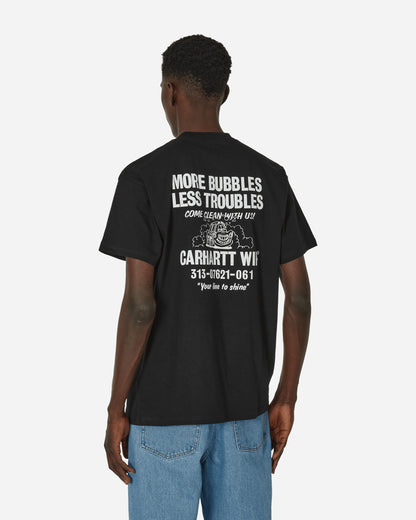 Carhartt WIP S/S Less Troubles T-Shirt Black/White T-Shirts Shortsleeve I033187 0D2XX