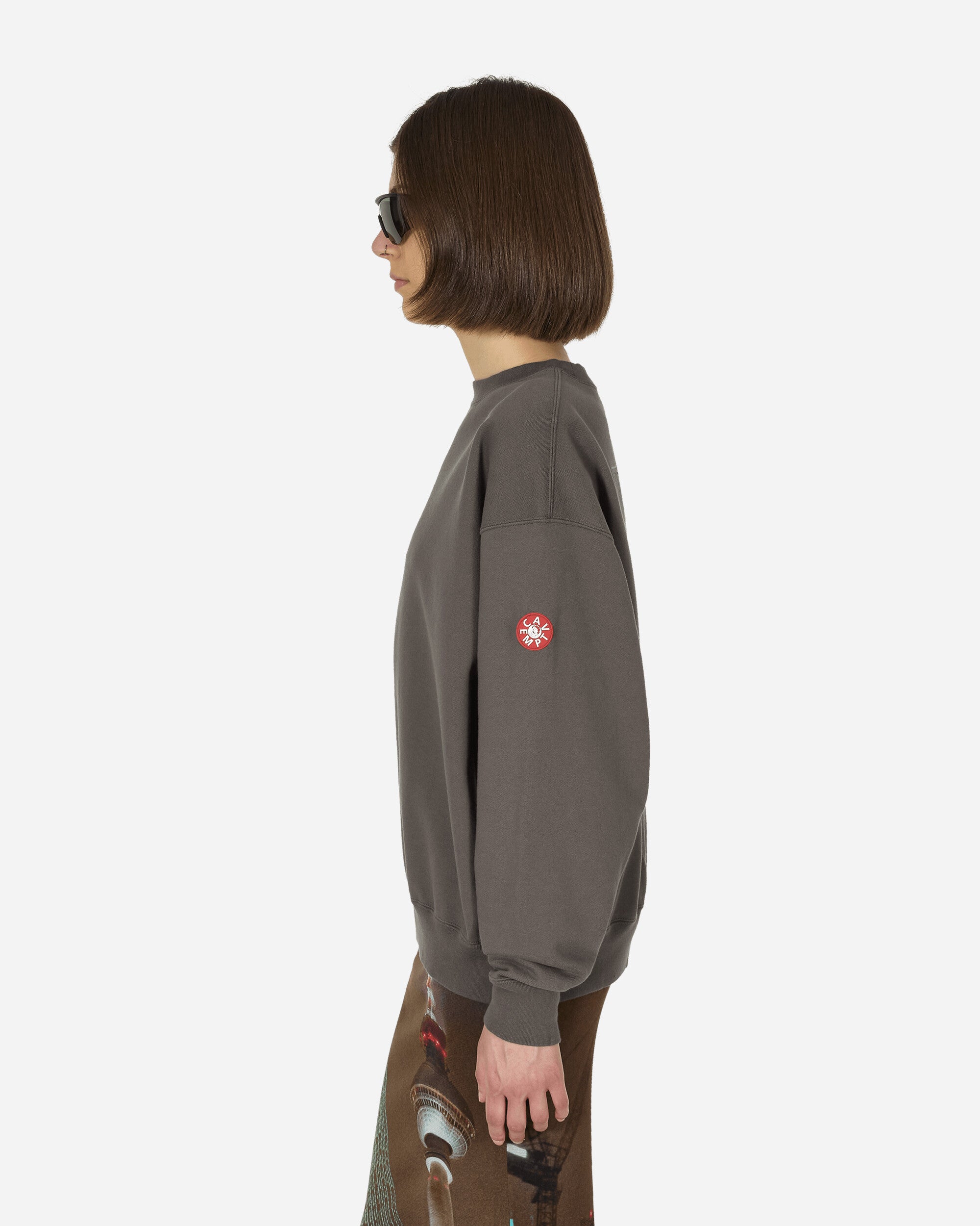 Cav Empt Zig Model Crew Neck Charcoal Sweatshirts Crewneck CES25CS11 CHCL