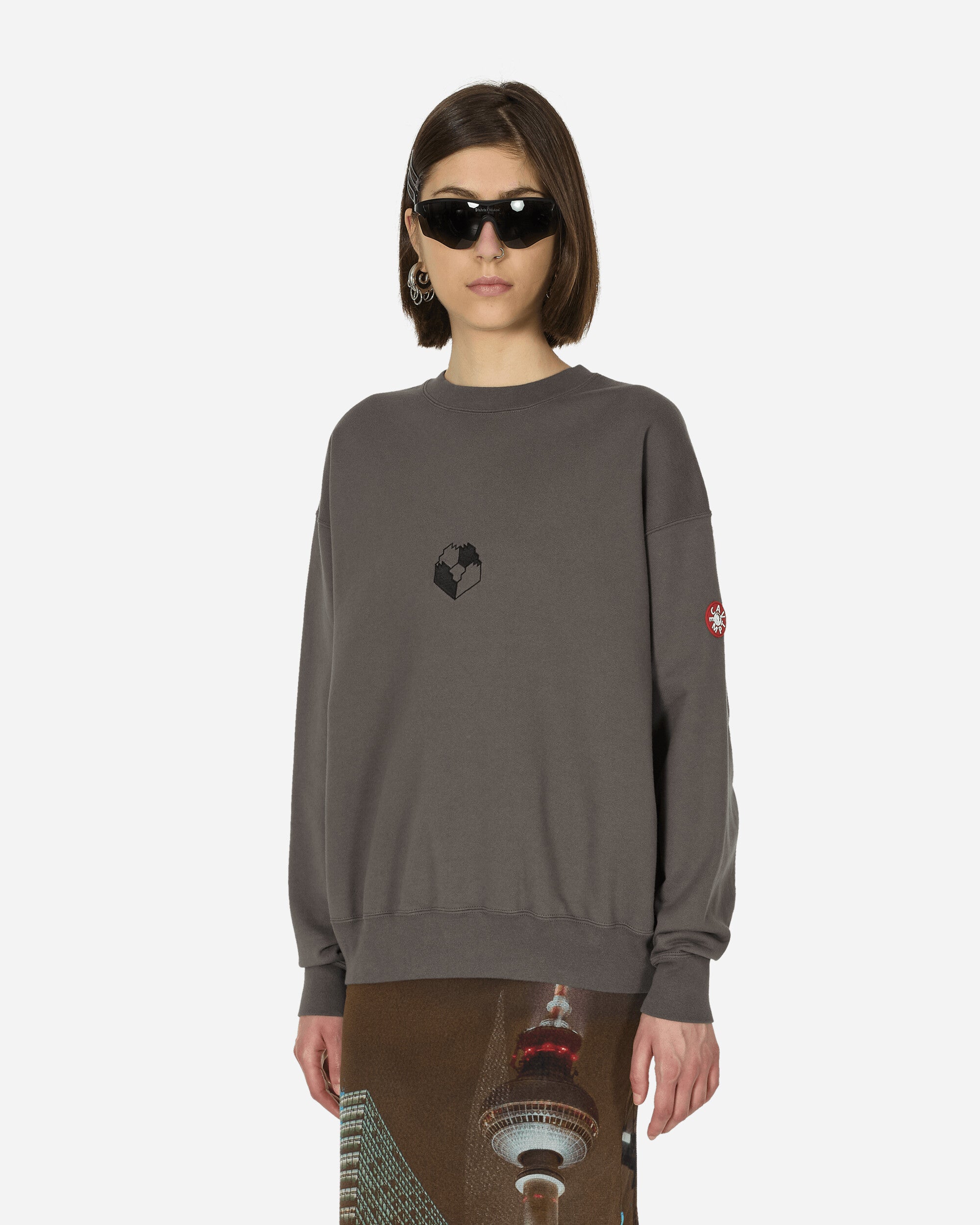 Cav Empt Zig Model Crew Neck Charcoal Sweatshirts Crewneck CES25CS11 CHCL