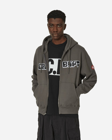 Cav Empt Cav Empt Embroidery Zip Hoody Charcoal Sweatshirts Hoodies CES25CS05 CHCL