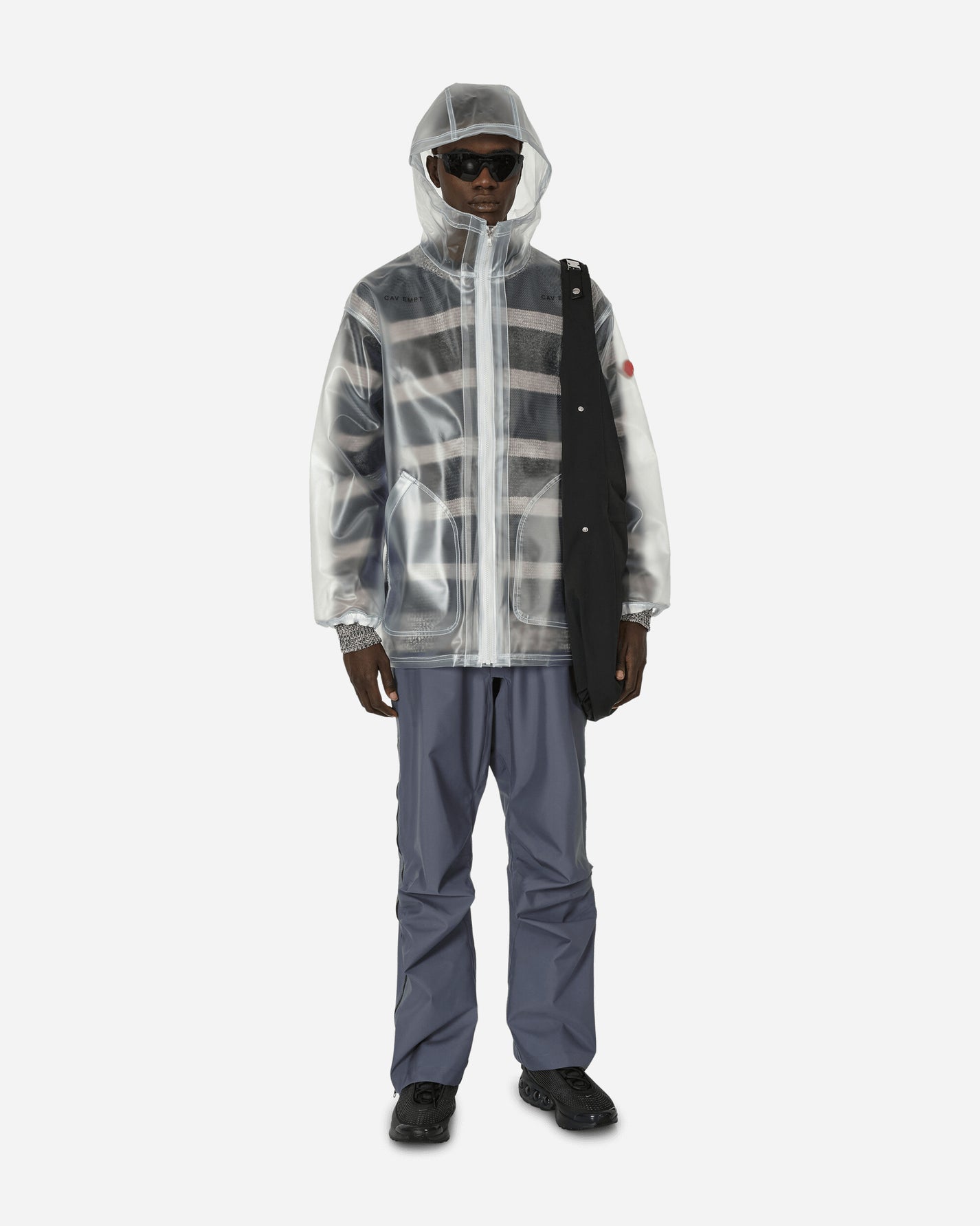 Cav Empt Pvc Hood Zip Jacket White Coats and Jackets Jackets CES25JK05 WHT