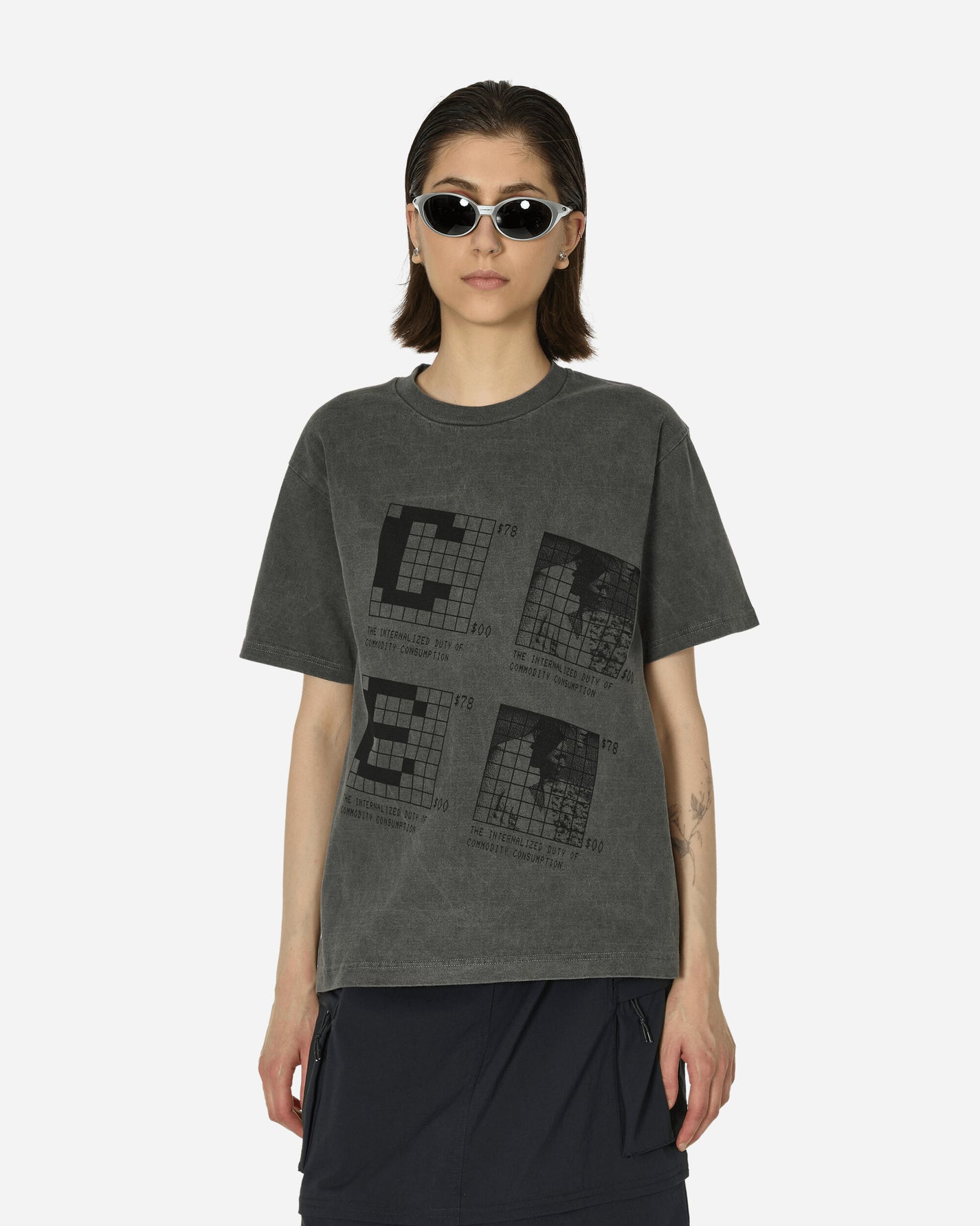 Cav Empt Overdye Internalized Duty T Charcoal T-Shirts Shortsleeve CES25T16 CHCL