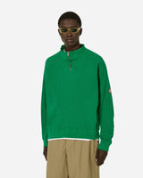 Cav Empt Overdye Wide Rib Cut Half Zip Green Sweatshirts Zip-Ups CES25CS21 GRN