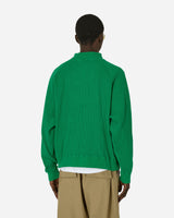 Cav Empt Overdye Wide Rib Cut Half Zip Green Sweatshirts Zip-Ups CES25CS21 GRN