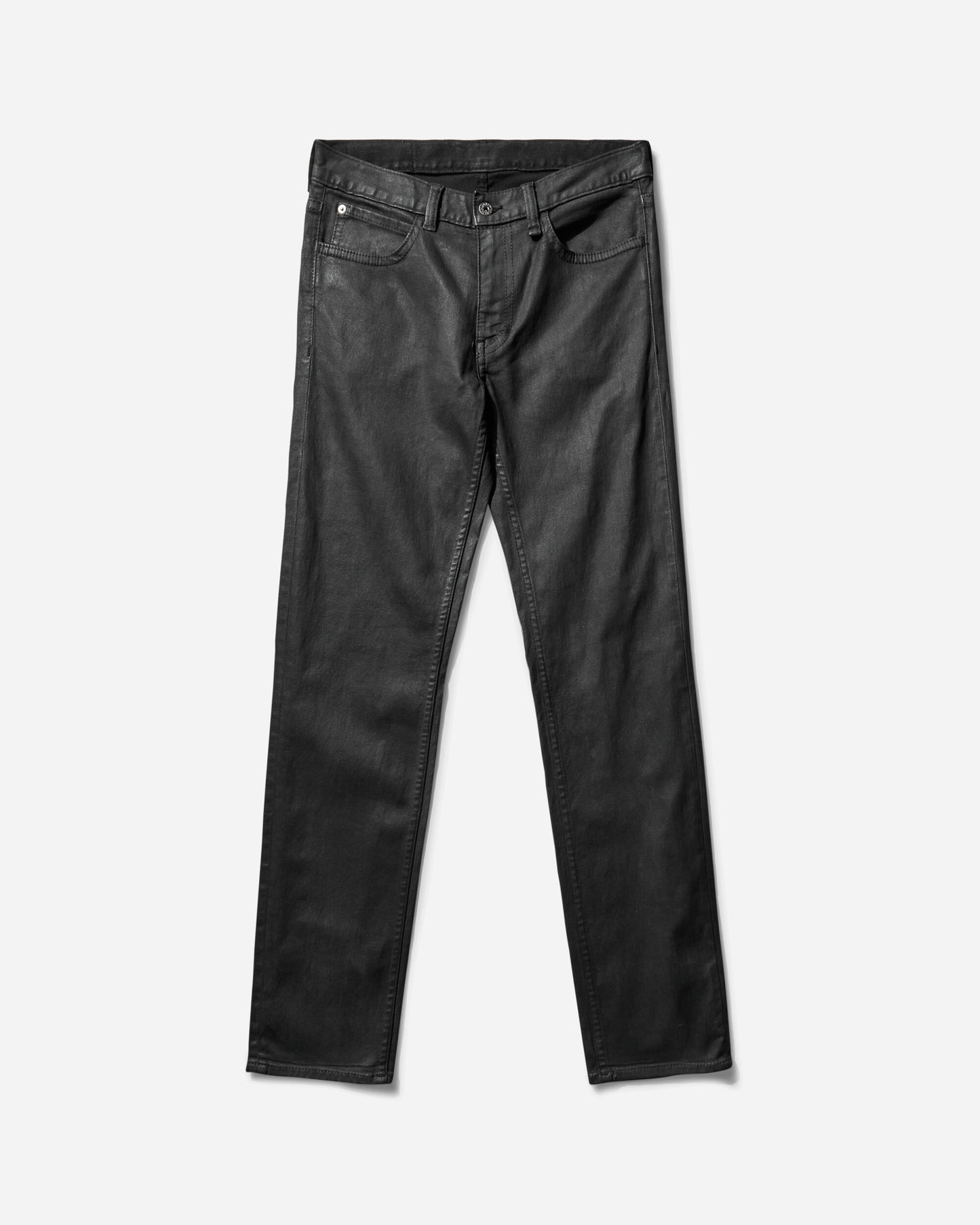 Cheap Monday Bootleg Sleeze Dom Coated Black Pants Denim 1270621 09-090