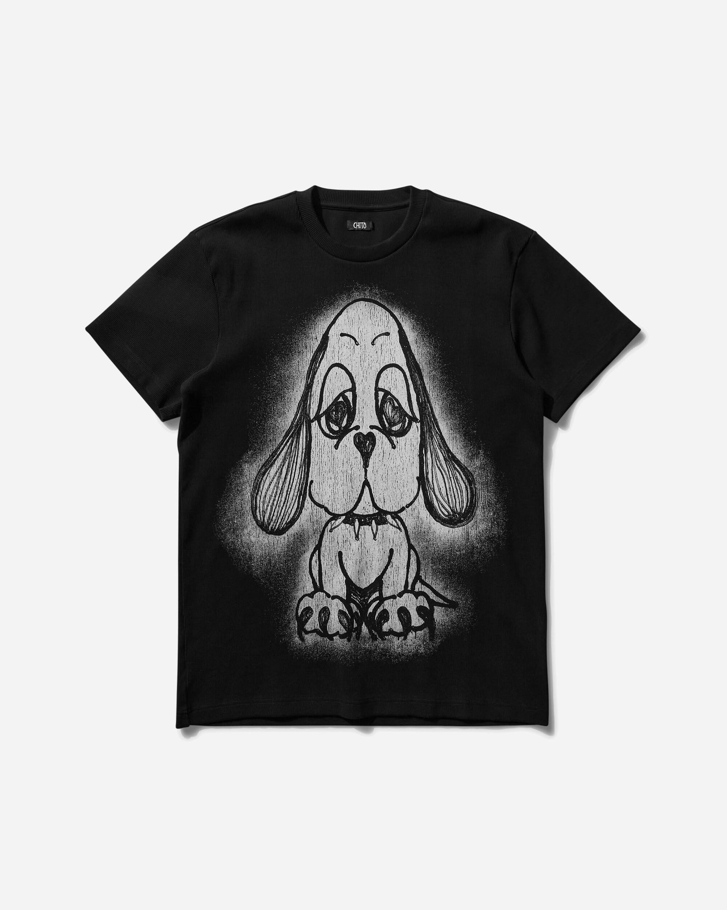 Chito Heart Pup Tee Heavy Rib Black T-Shirts Shortsleeve C0824T007 BLACK