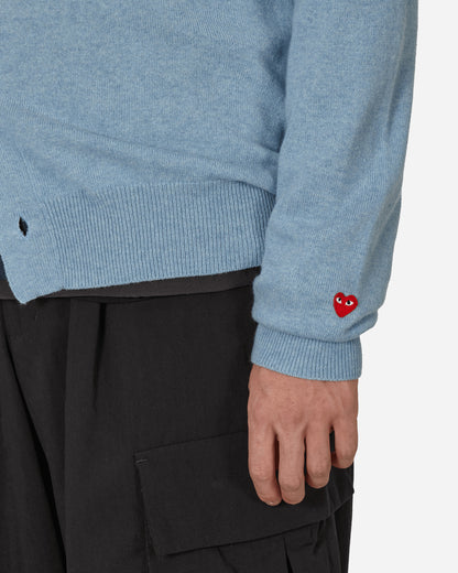 Comme Des Garçons Play Men'S Cardigan Knit Light Blue Knitwears Cardigans P1N092  2