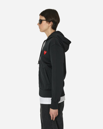 Comme Des Garçons Play Men'S Zip Up Hoody Black Sweatshirts Hoodies P1T172  1