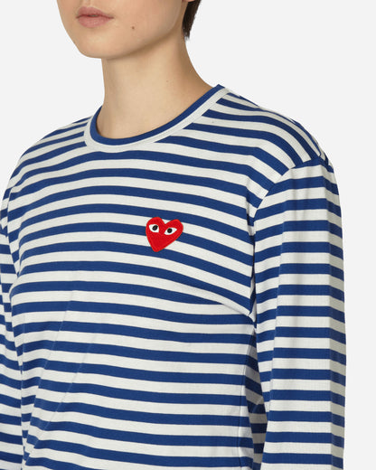 Comme Des Garçons Play Men'S T-Shirt Long Sleeve Navy T-Shirts Longsleeve P1T164  2