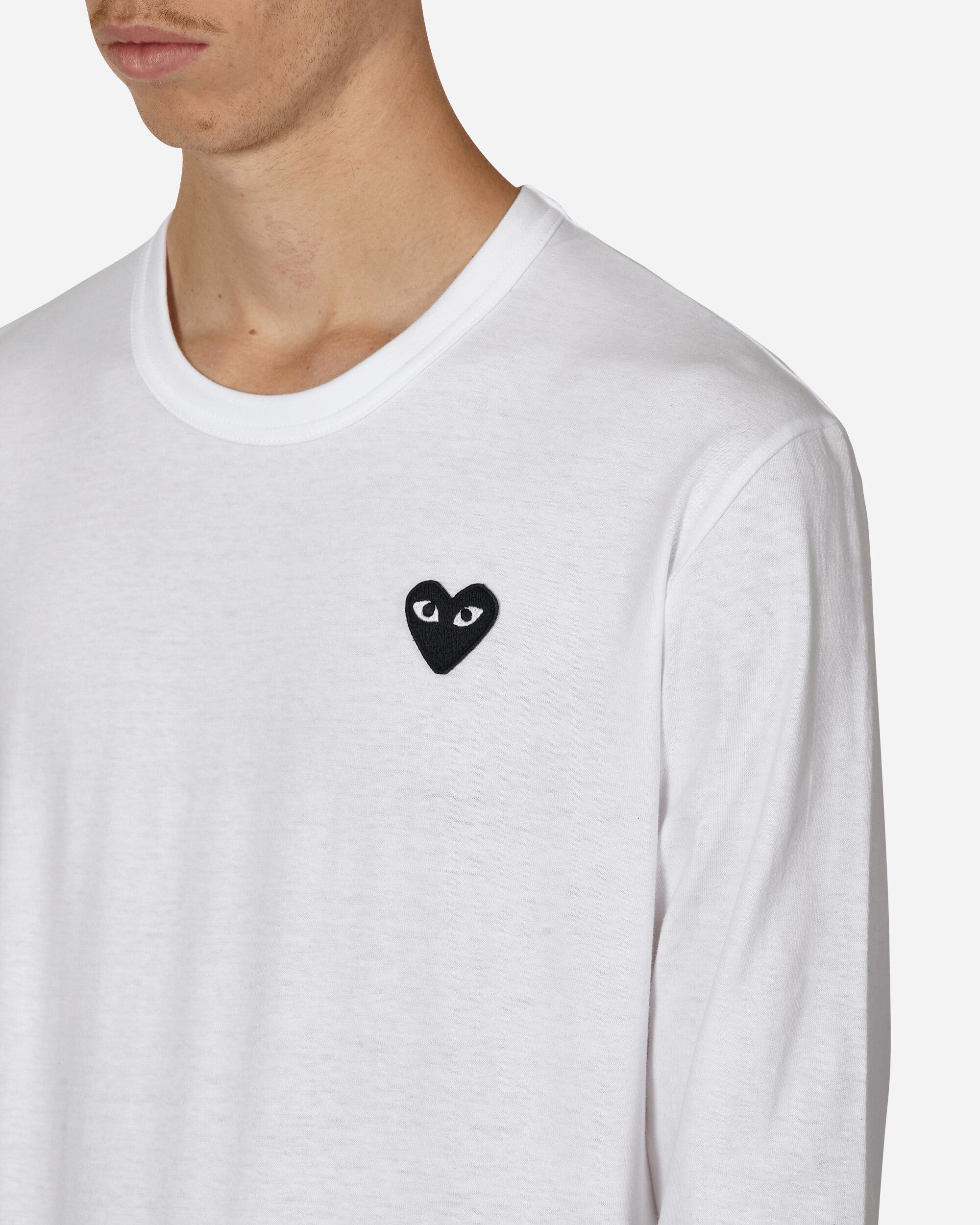 Comme Des Garçons Play T-Shirt Longsleeve Knit White T-Shirts Longsleeve P1T120 2