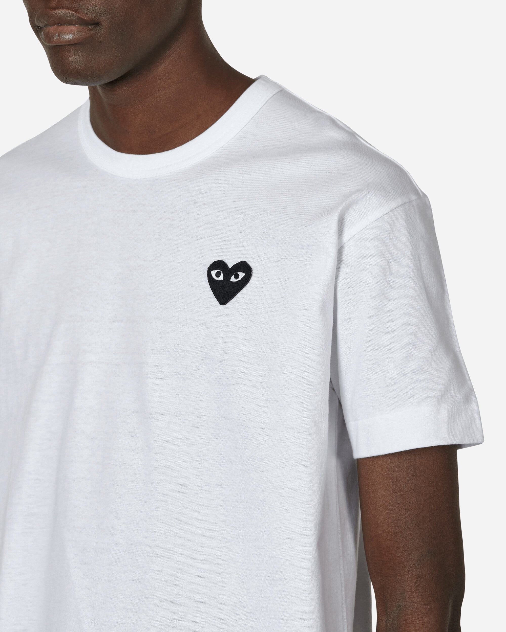 Comme Des Garçons Play T-Shirt Short Sleeve Knit WHITE T-Shirts Shortsleeve P1T064 B