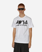 Comme Des Garçons Play T-Shirt Short Sleeve Knit White T-Shirts Shortsleeve P1T068 1