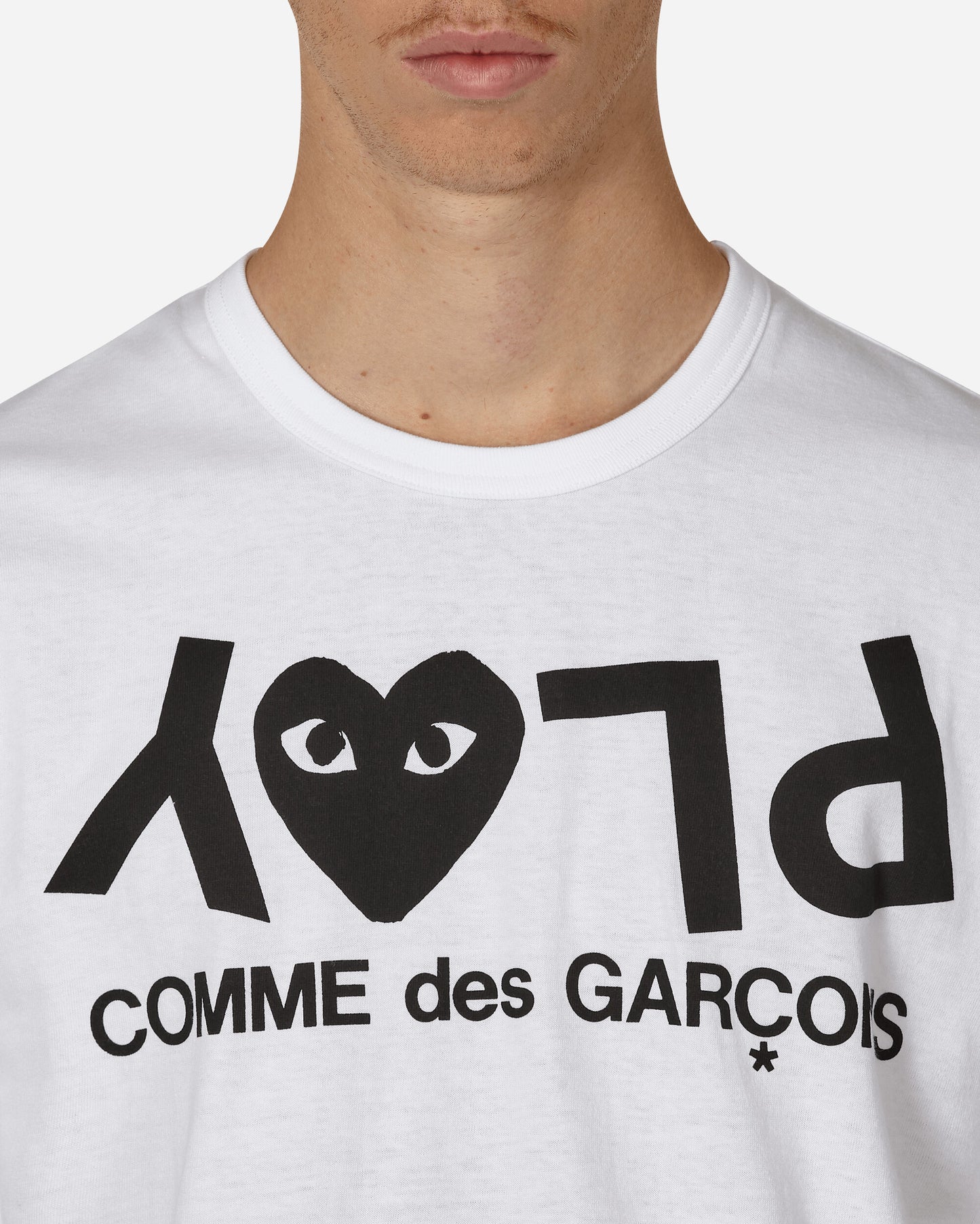 Comme Des Garçons Play T-Shirt Short Sleeve Knit White T-Shirts Shortsleeve P1T068 1