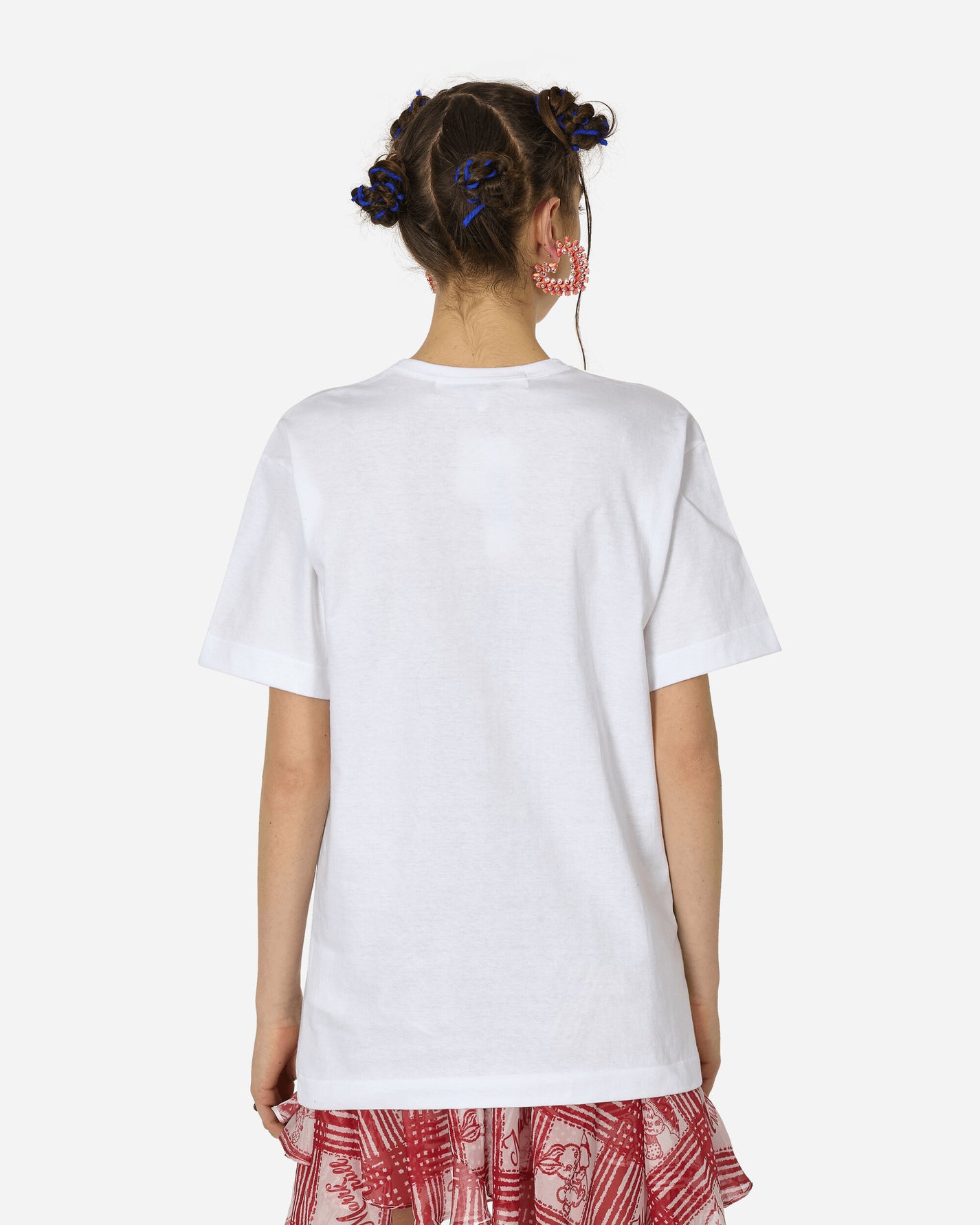 Comme Des Garçons Play T-Shirt Short Sleeve Knit White T-Shirts Shortsleeve P1T337  3