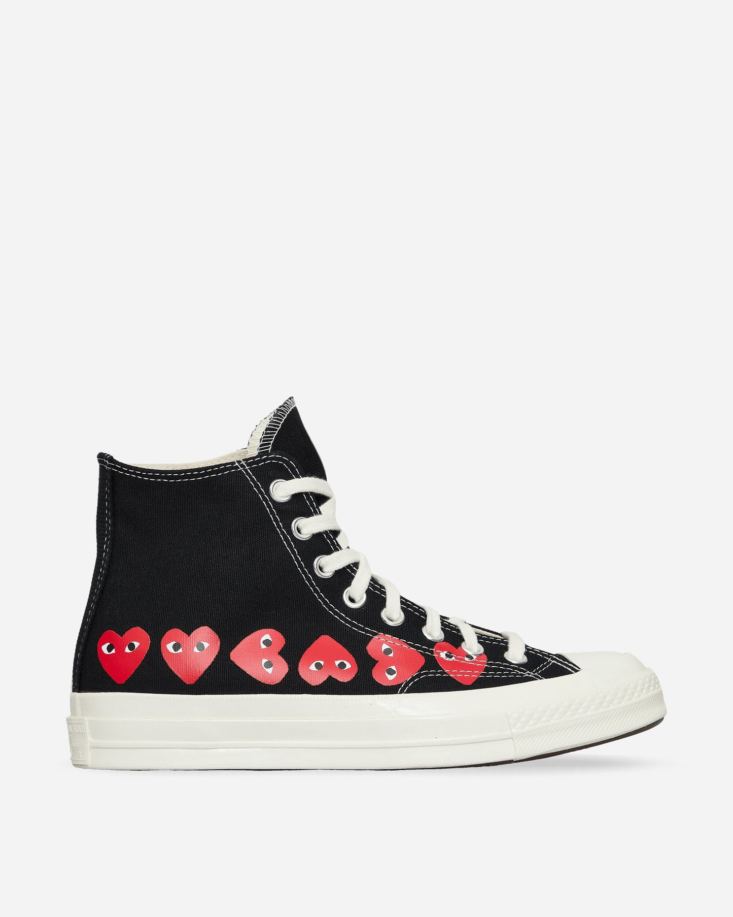 Comme Des Garçons Play Converse Multi Heart Ct70 Hi Top BLACK Sneakers High P1K127  1