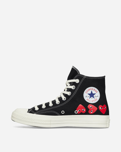 Comme Des Garçons Play Converse Multi Heart Ct70 Hi Top BLACK Sneakers High P1K127  1